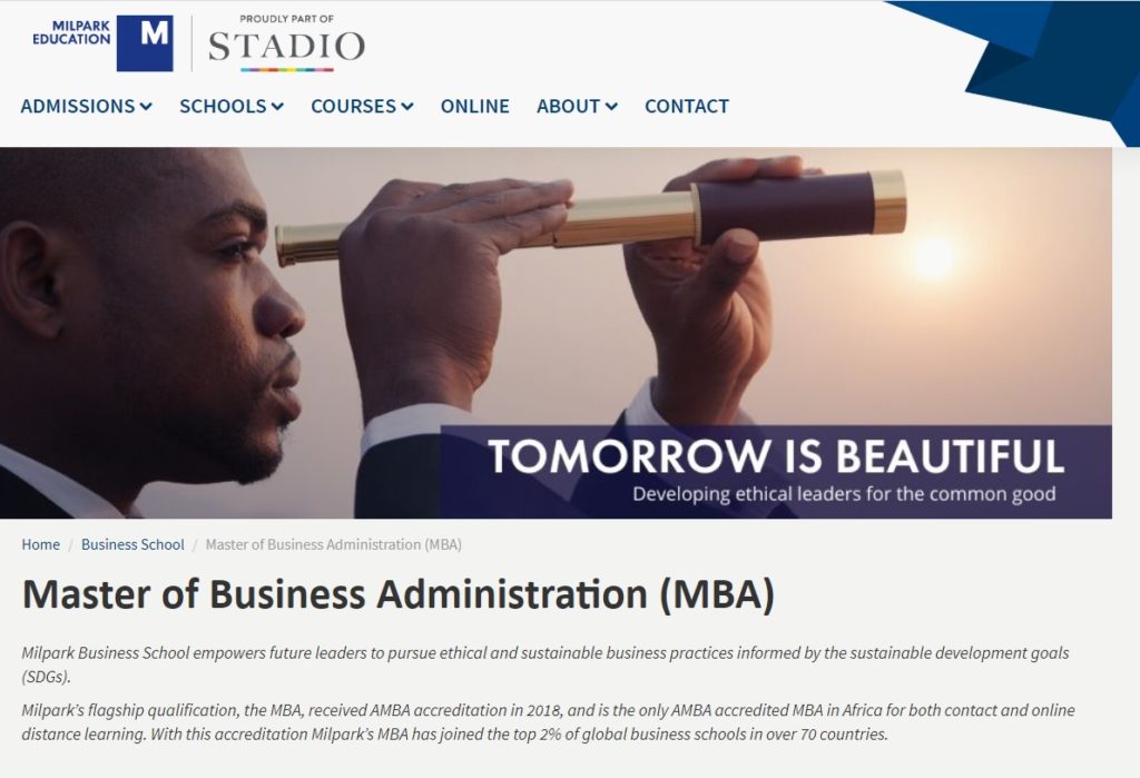 Milpark Business School MBA